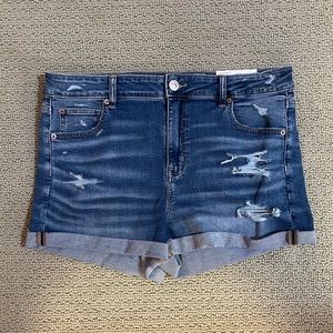 new ae denim shorts
